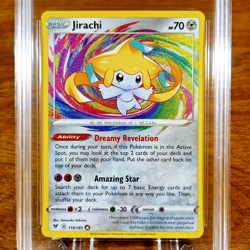 Pokemon SWSH Vivid Voltage Jirachi 119/185 AGS Mint+ 9.5 Holo Amazing Rare 2020 - Image 2
