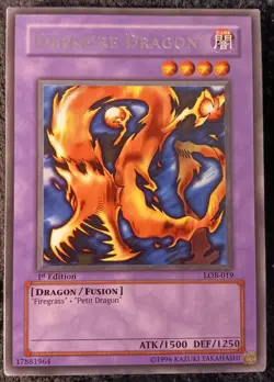 1st Edition Darkfire Dragon LOB-019 Yu-Gi-Oh Legend of Blue Eyes White Dragon - Image 1