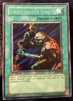 1st Edition Gravedigger Ghoul LOB-065 Yu-Gi-Oh Legend of Blue Eyes White Dragon - Image 1