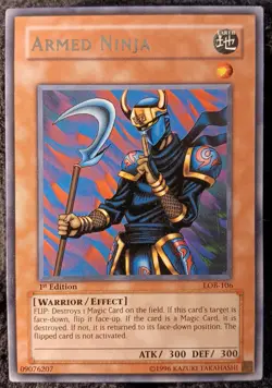 1st Edition Armed Ninja LOB-106 Yu-Gi-Oh The Legend of Blue Eyes White Dragon - Image 1