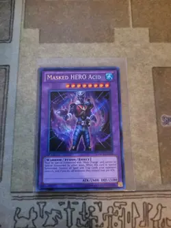 YUGIOH MASKED HERO ACID PRC1-EN018 SECRET 1ST ED NM - Image 1
