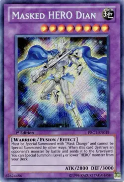Yugioh Masked HERO Dian PRC1-EN019 1st Edition Secret Rare NM - Image 1