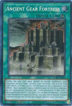 1x Ancient Gear Fortress (Secret Rare) - NM Eng YuGiOh - Quarter Century Bonanza - Image 1