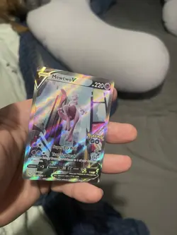 Pokemon Go Mewtwo v Full Art Holo Ultra Rare Card 072/078 Pokemon TCG - Image 1