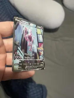 Pokemon Go Mewtwo v Full Art Holo Ultra Rare Card 072/078 Pokemon TCG - Image 3