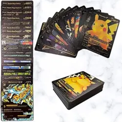 55Pcs Pokemon Card Foil PACK CARDS TCG GX Vmax GX Card Charizard Rare - Image 1