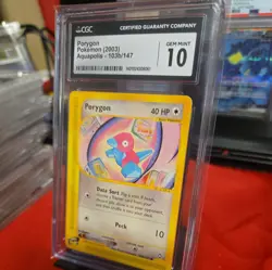 Porygon 103b/147 Aquapolis 2003 Pokemon Card CGC 10 Gem Mint LOW POP! FS - Image 2