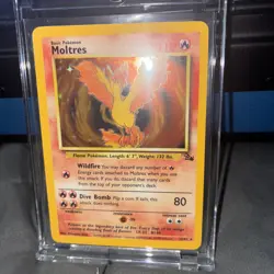 Moltres 12/62 1st Edition Fossil Holo MP Pokemon Card look at pictures! Clean - Image 1