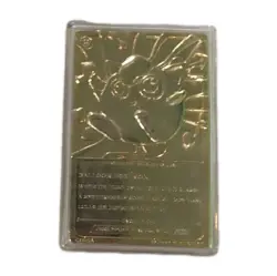 1999 Pokemon Jigglypuff 23k Gold Plated Trading Card Vintage Burger King - Image 1