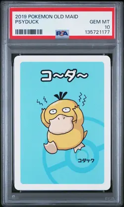 Psyduck Old Maid 2019 Japanese Pokemon Card PSA 10 - Image 1
