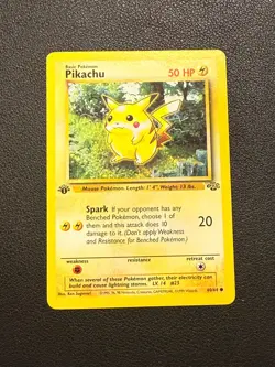1st Edition Pikachu Ultra Rare 60/64 Pokemon Card #190 Jungle Set - Image 3