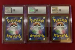 Pokemon TCG Graded Slab Lot Of 3 CGC Mint Japenese + Free Pokemon Cards - Image 2