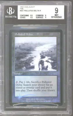 Magic MTG Onslaught FOIL Polluted Delta BGS 9 (9.5, 9, 9.5, 9) Q++ NEAR MINT NM - Image 1