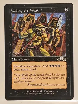 Mtg 🔥🔥 Culling the Weak 🔥🔥 Exodus MT/NM Regular Magic the Gathering - Image 1