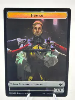 Wolf (014) + Human (001) - Double sided - Token Creature - Crimson Vow - Foil - Image 2