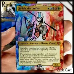 Jodah, the Unifier Altered Art Aang - Hand Painted MTG Alter - Magic - Avatar - Image 1
