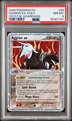 Pokemon PSA 8 Aggron Ex #89 Holo EX Crystal Guardians 2006 English - Image 2