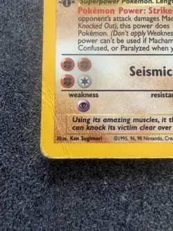 Pokemon Karte Machamp Holo 1. Edition 8/102 Base Set Englisch Poor - Image 2