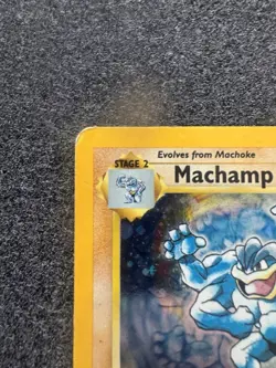 Pokemon Karte Machamp Holo 1. Edition 8/102 Base Set Englisch Poor - Image 5