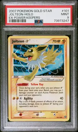 Pokemon Jolteon Gold Star Ex Power Keepers Holo #101 PSA 9 Mint - Image 1