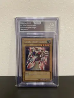 Yu-Gi-Oh! Gamma The Magnet Warrior DOR-G003 AOG Grading 7 Near Mint Secret Rare - Image 1