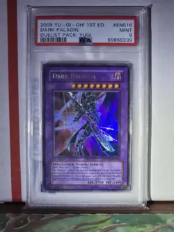 Yugioh Dark Paladin [1st Edition] DPYG-EN016 YuGiOh Duelist Pack: Yugioh PSA 9 - Image 1