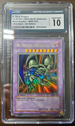 YUGIOH! 2002 Metal Raiders Black Skull Dragon MRD-018 1st Edition (CGC 10) - Image 1
