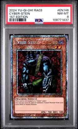 Cyber-Stein *PSA 8* RA03-EN146 *Platinum Secret Rare* 2024 * Yugioh - Image 1