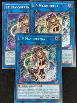 YUGIOH I:P MASQUERENA BLMR-EN085 1ST SECRET X3 (NM) - Image 1