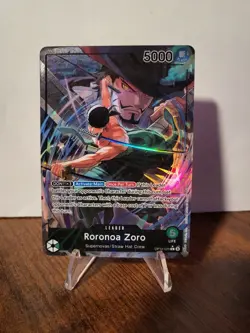 One Piece Legacy of the Master Roronoa Zoro OP12-020 Alternate Alt Art Leader NM - Image 2
