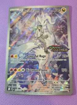 N’s Reshiram Journey Together Stamped Promo Pokemon Card 167/159 - Image 1