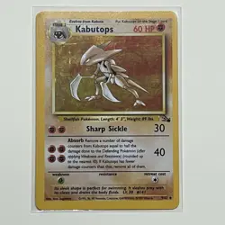 Pokemon TCG Kabutops Holo Rare Unlimited Card 9/62 Fossil WOTC 1999 LP - Image 1