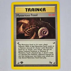 Mysterious Fossil 62/62 Fossil 1st Edition Common Vintage Pokemon Card WOTC LP - Image 1