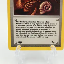 Mysterious Fossil 62/62 Fossil 1st Edition Common 1999 WoTC Pokemon TCG Card NM - Image 3