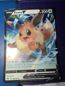 Pokemon TCG Eevee v Card Crown Zenith 108/159 - Image 2