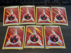 7X Fire Energy REVERSE HOLO - 2013 Black and White Pokemon TCG card all NM - Image 1