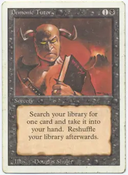 MTG Demonic Tutor Revised MP - Image 1