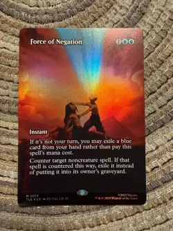 FORCE OF NEGATION FOIL [Borderless] - Mythic - TLE Avatar Eternal MTG ATLA #0013 - Image 1
