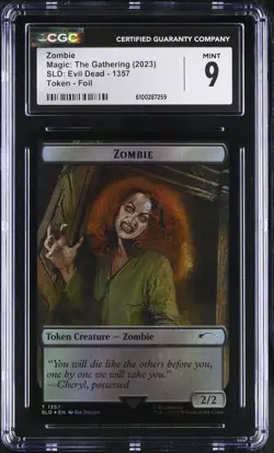 ZOMBIE TOKEN Secret Lair Foil Evil Dead CGC 9 MTG [Nostalgium] - Image 1