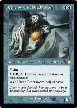 Ethersworn Ajudicator NM/M* RETRO The Brother's War Commander 83 mtg -UnltdCards - Image 1