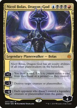 Nicol Bolas, Dragon-God (Promo Pack) War of the Spark Promos - Near Mint Foil - Image 1