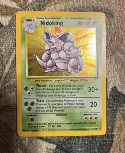 Pokemon TCG Nidoking Holo Rare Card 11/102 - Image 2