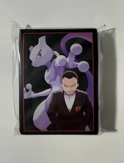 Pokemon TCG Destined Rivals ETB Sleeves Giovanni & Mewtwo 65 Sleeves Sealed - Image 1