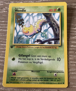 Weedle DUTCH 69/102 Base Set NM DUTCH 1st edition Pokemon Free Ship - Image 1
