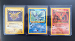 Pokemon Fossil Legendary Birds Set Moltres Zapdos Articuno LP-NM Non-Holo - Image 1