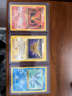 Pokemon Fossil Legendary Birds Set Moltres Zapdos Articuno LP-NM Non-Holo - Image 4