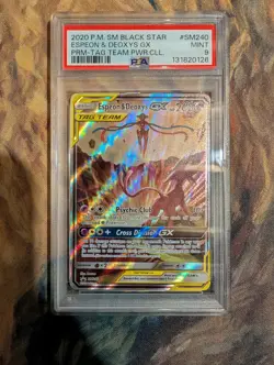 Pokemon Umbreon & Darkrai/Espeon & Deoxys GX SM240&241 Black Star Promos PSA9 - Image 3