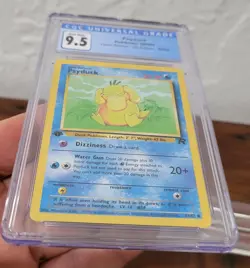 2000 Pokemon Team Rocket 1st Edition Psyduck #65 CGC 9.5 Gem Mint - Image 3