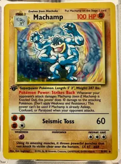 Pokemon TCG: Machamp - Base Set 1999 (8/102) "1st Edition! Hologram!" NM - Image 1