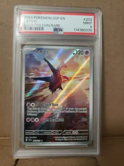 Latios 203/191 PSA 9 Sv08: Surging Sparks Holo 2024 Pokemon TCG MINT - Image 1